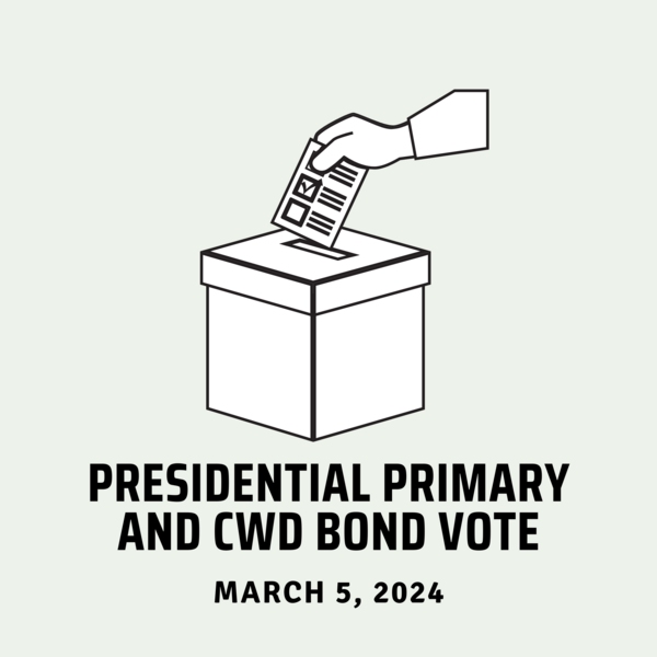 Presidential Primary and CWD Bond Vote graphic