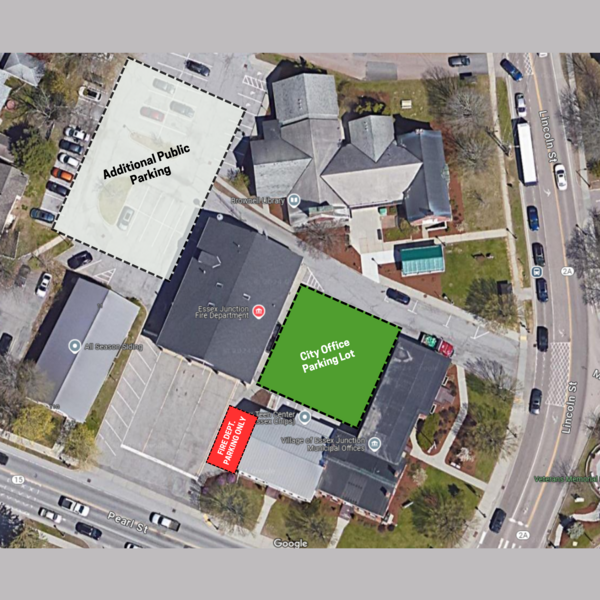 Map of parking locations
