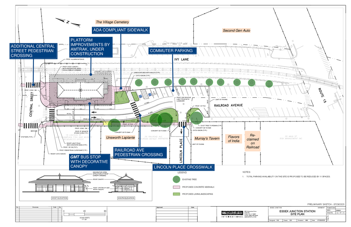 Amtrak site plan improvements 
