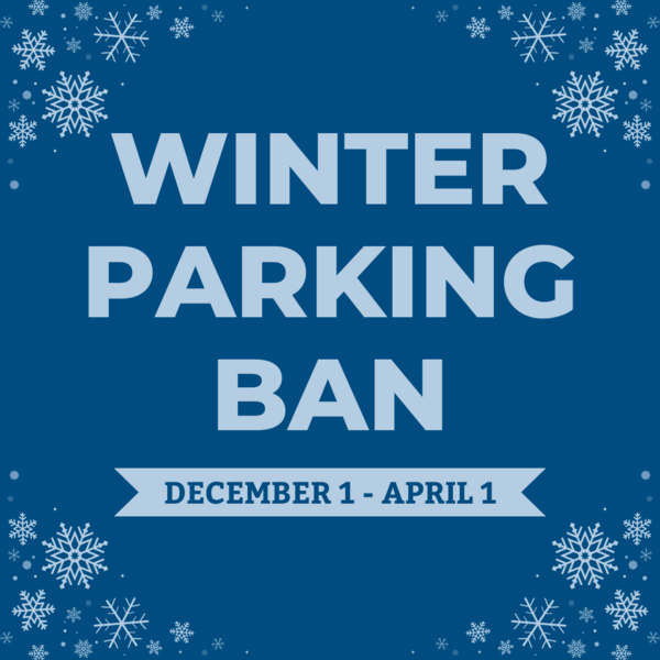 Winter Parking Ban Dec 1-April 1 Graphic
