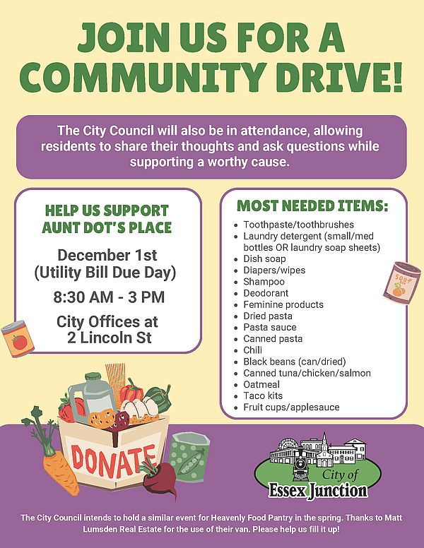 flyer for the community drive