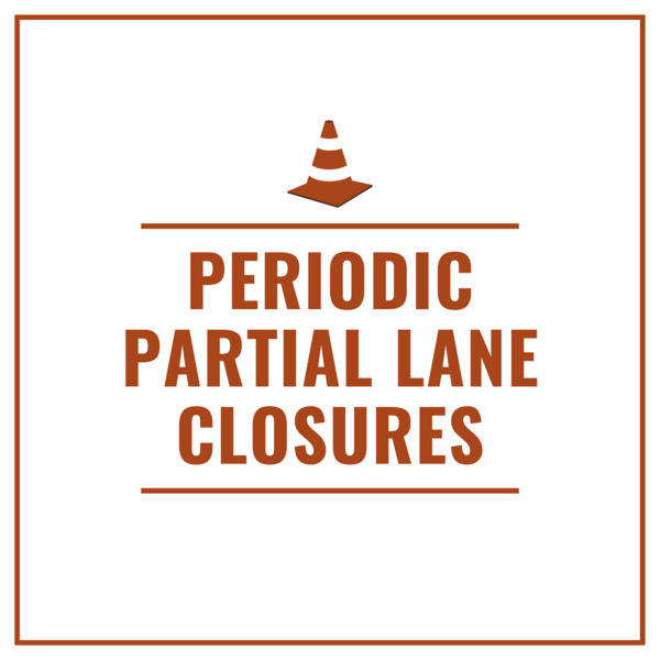 periodic partial lane closures graphic