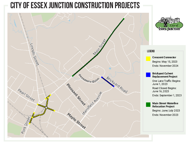 Map of construction projects
