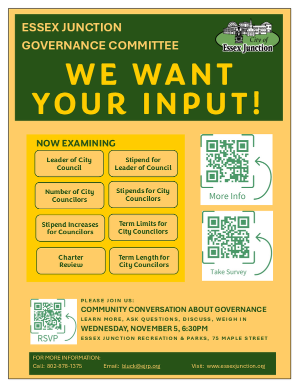 Flyer with information on the survey and community conversation